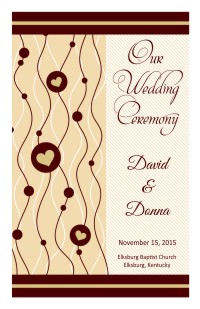 Wedding Program Cover Template 14C - Version 2